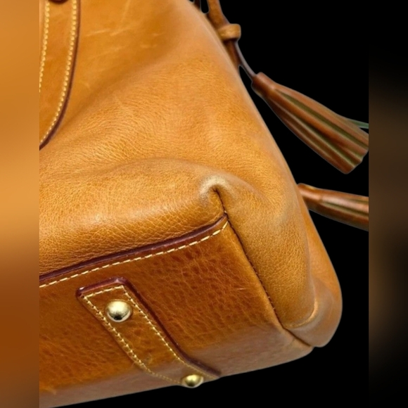 Dooney and Bourke Brown and Red Leather Women's Bag - Picture 9 of 17